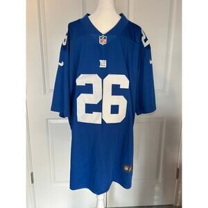 Nike Saquon Barkley #26 Giants Jersey Men’s XXL On Field NFL Blue